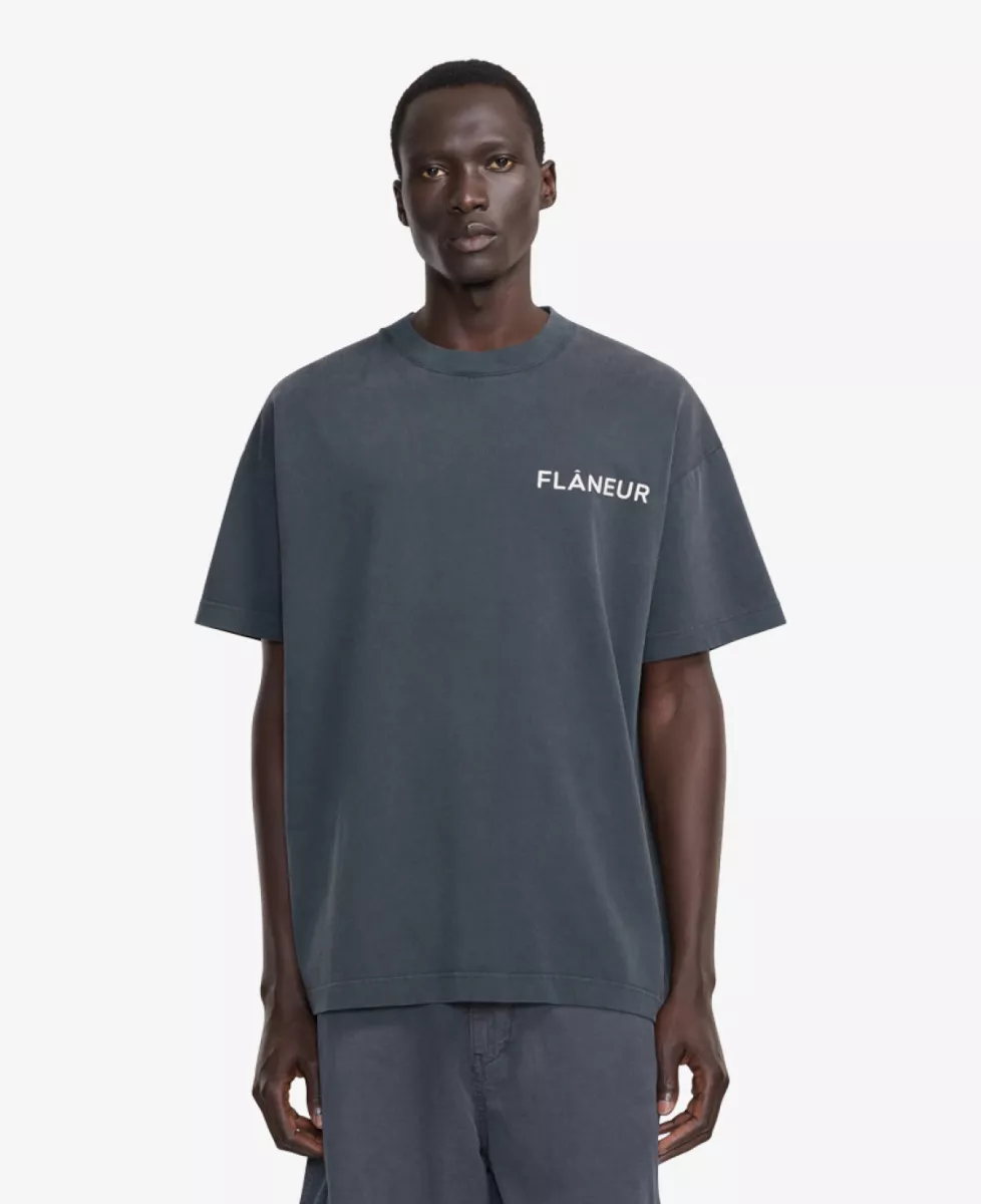 Flâneur T-shirt - Donkergrijs 2 Flâneur Flâneur T-shirt - Donkergrijs