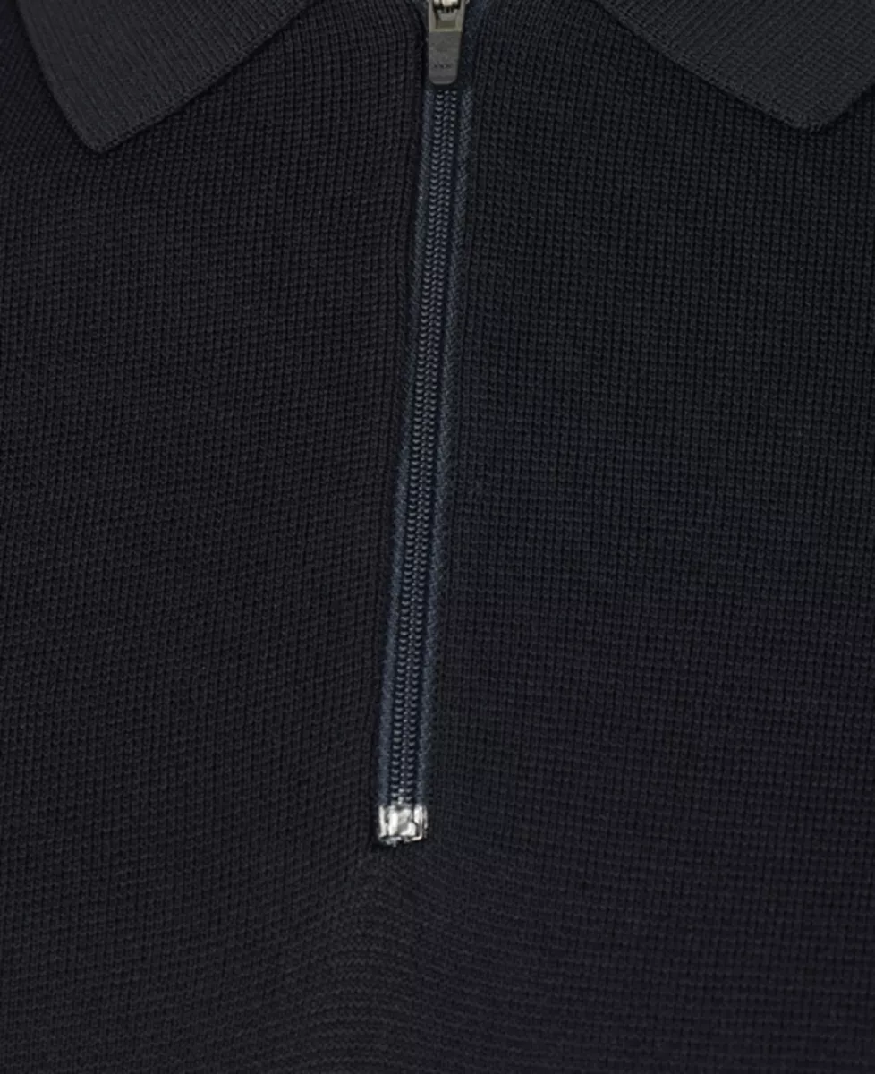 Genti Halfzip polo kraag - Navy 3 Genti Genti Halfzip polo kraag - Navy
