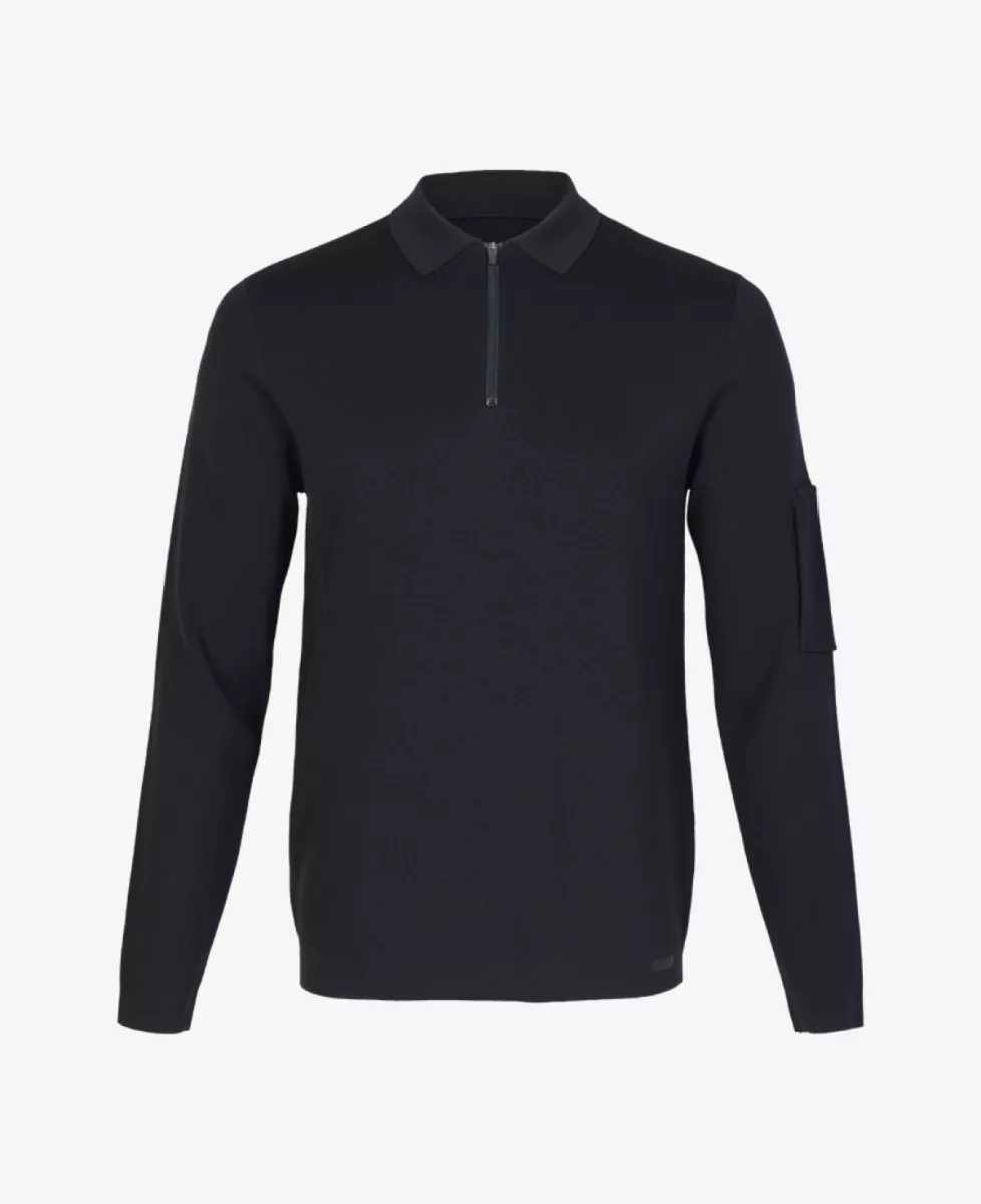 Genti Halfzip polo kraag - Navy 1 Genti Genti Halfzip polo kraag - Navy