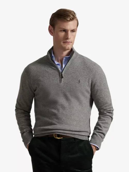 Ralph Lauren Ralph Lauren Trui halfzip - Lichtgrijs