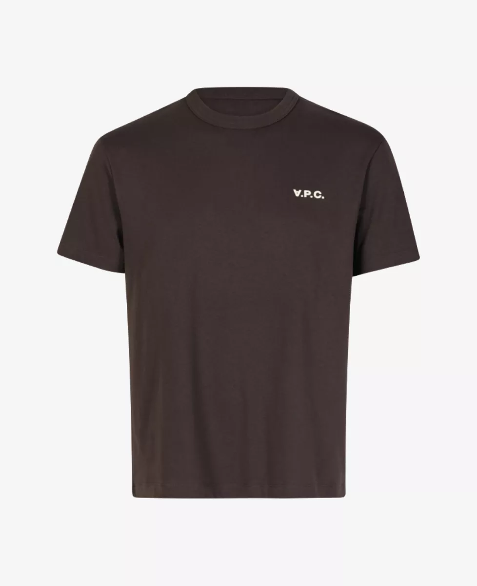 A.P.C. T-shirt Boxy Petit VPC - Donkerbruin 1 A.P.C. A.P.C. T-shirt Boxy Petit VPC - Donkerbruin