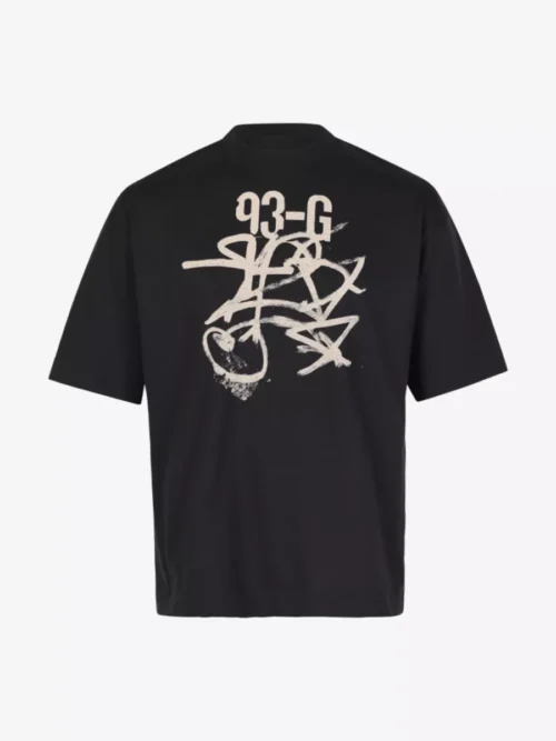 Applied Art Forms Applied Art Forms 93-G Front Graphic Oversized Tee - Zwart