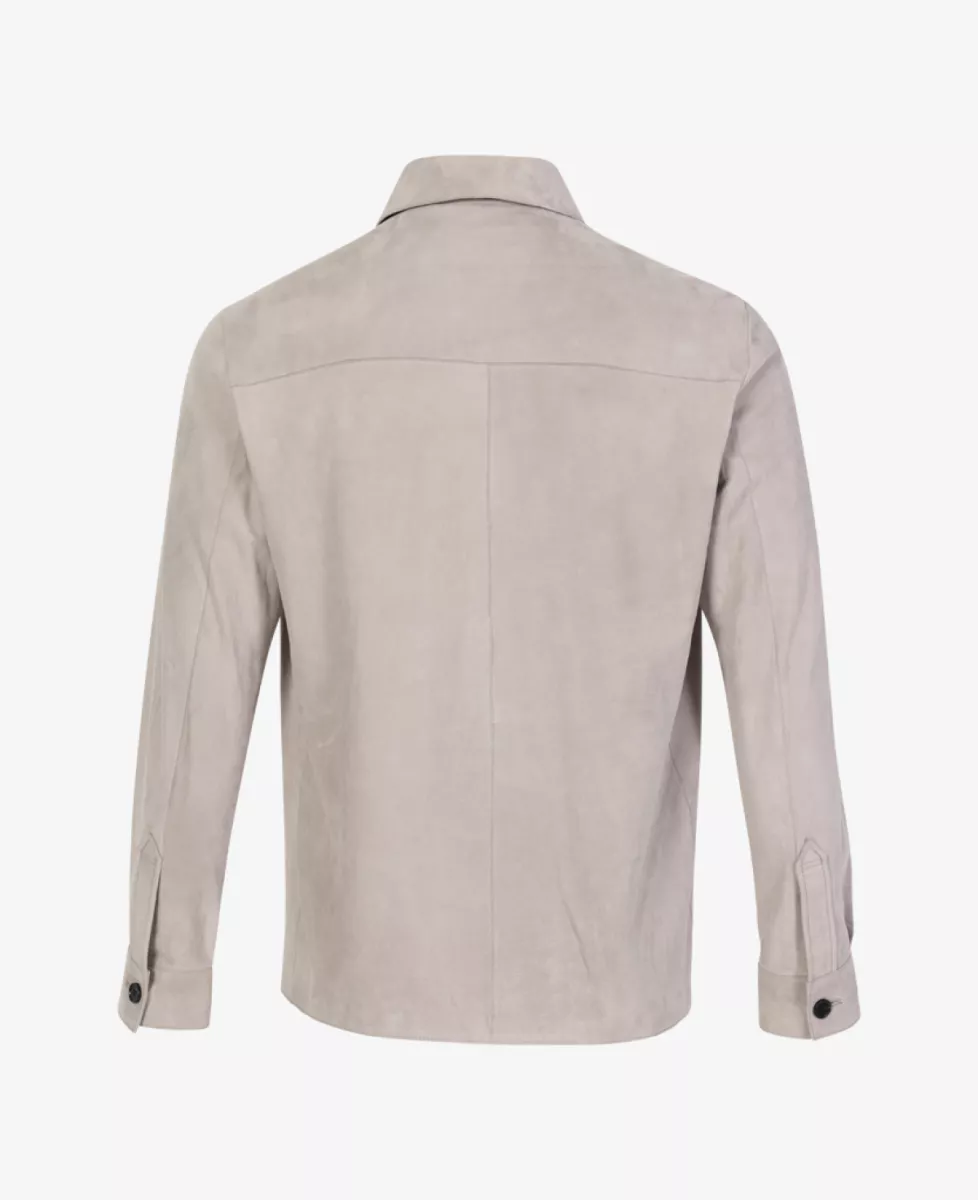 Arma Overshirt Suede - Lichtgrijs 2 Arma Arma Overshirt Suede - Lichtgrijs