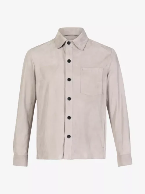 Arma Arma Overshirt Suede - Lichtgrijs