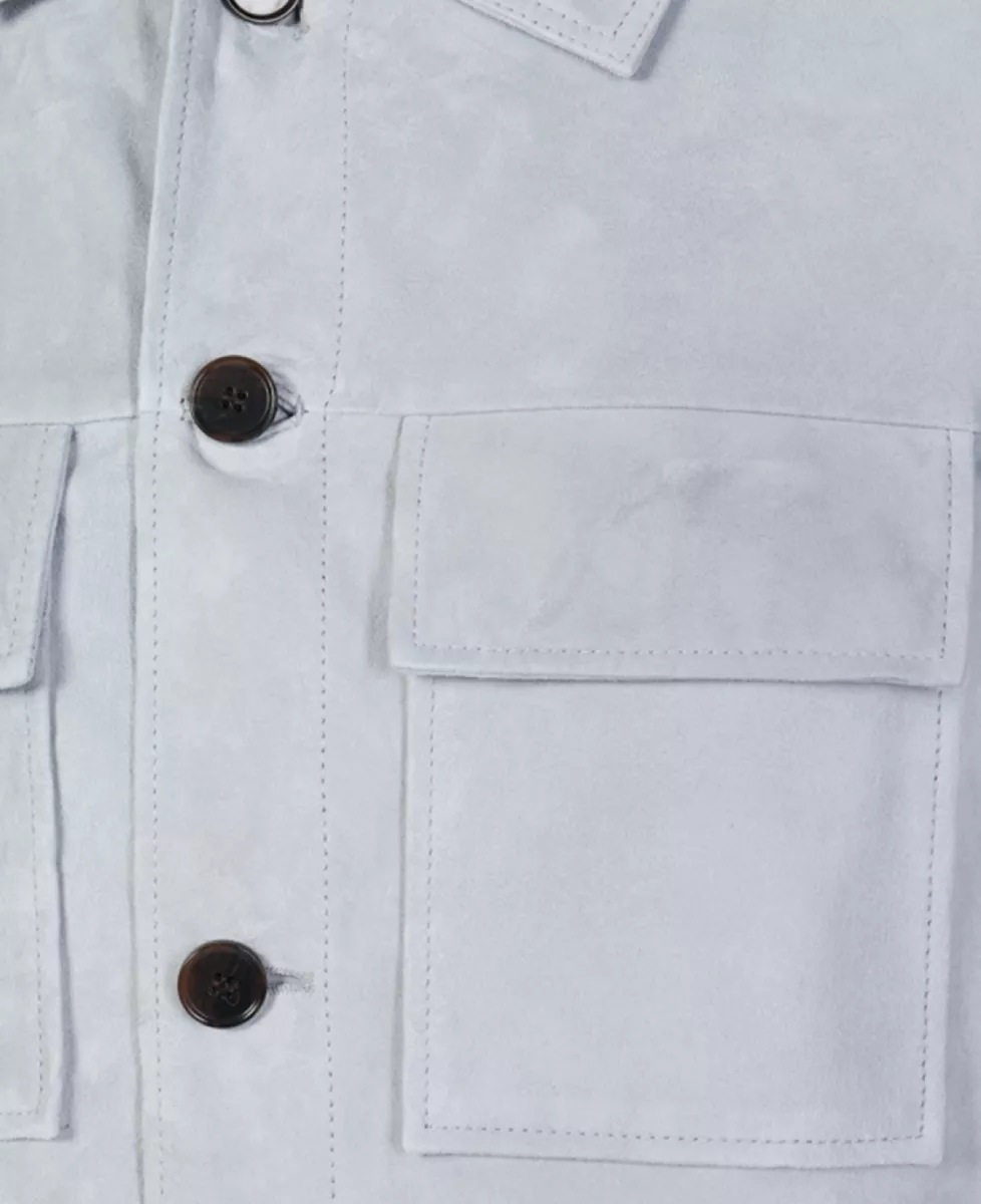 Arma Overshirt Suede - Blauw 3 Arma Arma Overshirt Suede - Blauw