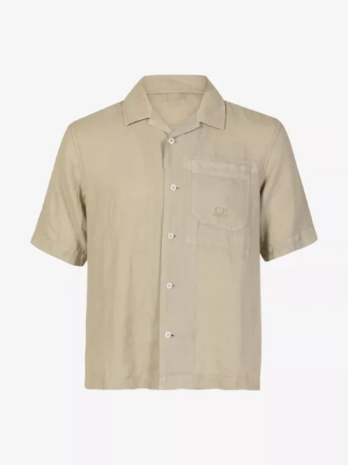 C.P. Company C.P. Company Overhemd Linnen KM - Taupe