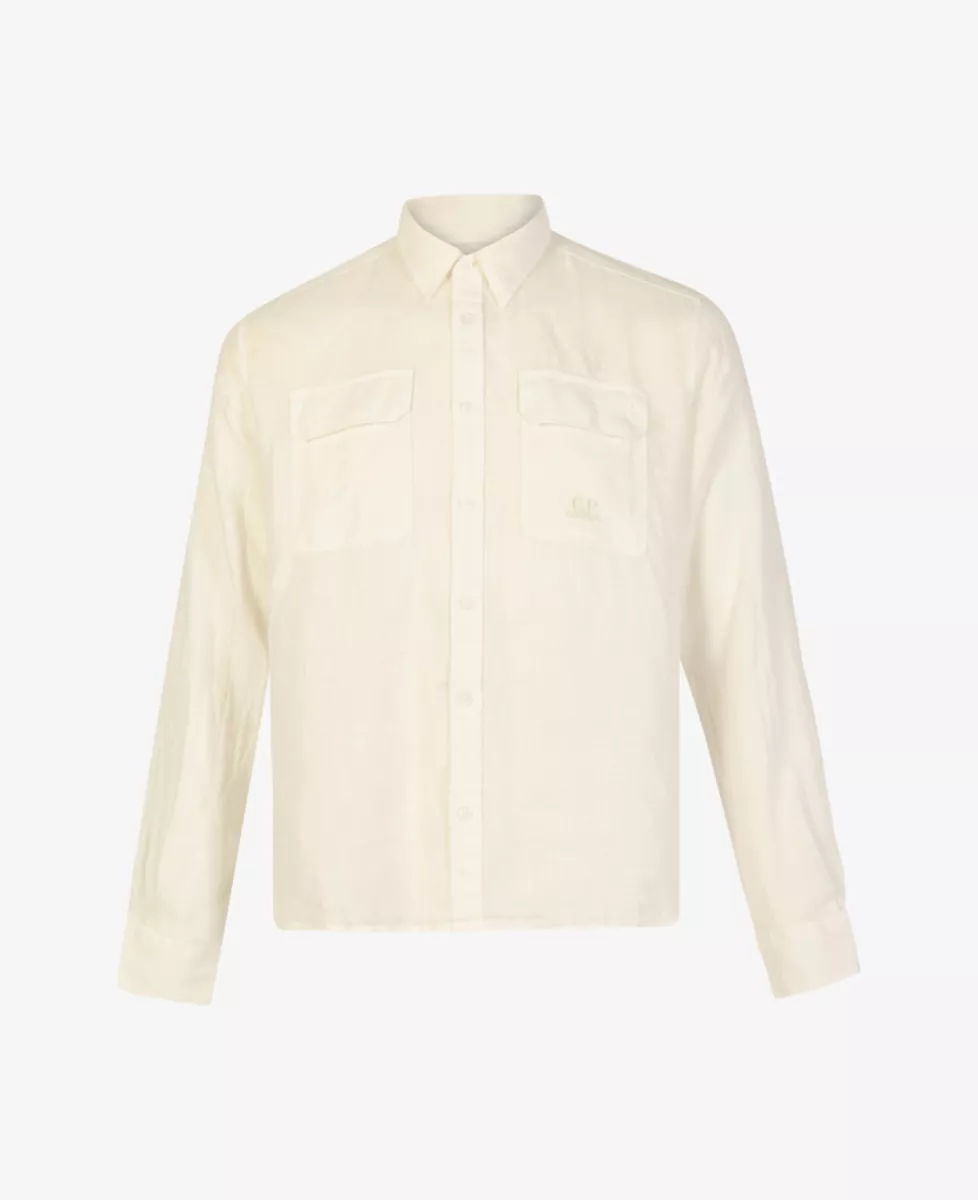 C.P. Company Linnen Shirt - Ecru 1 C.P. Company C.P. Company Linnen Shirt - Ecru
