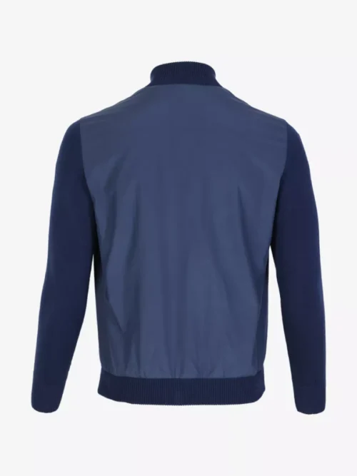 Doriani Cashmere Doriani Cashmere Jack gebreide mouwen - Blauw