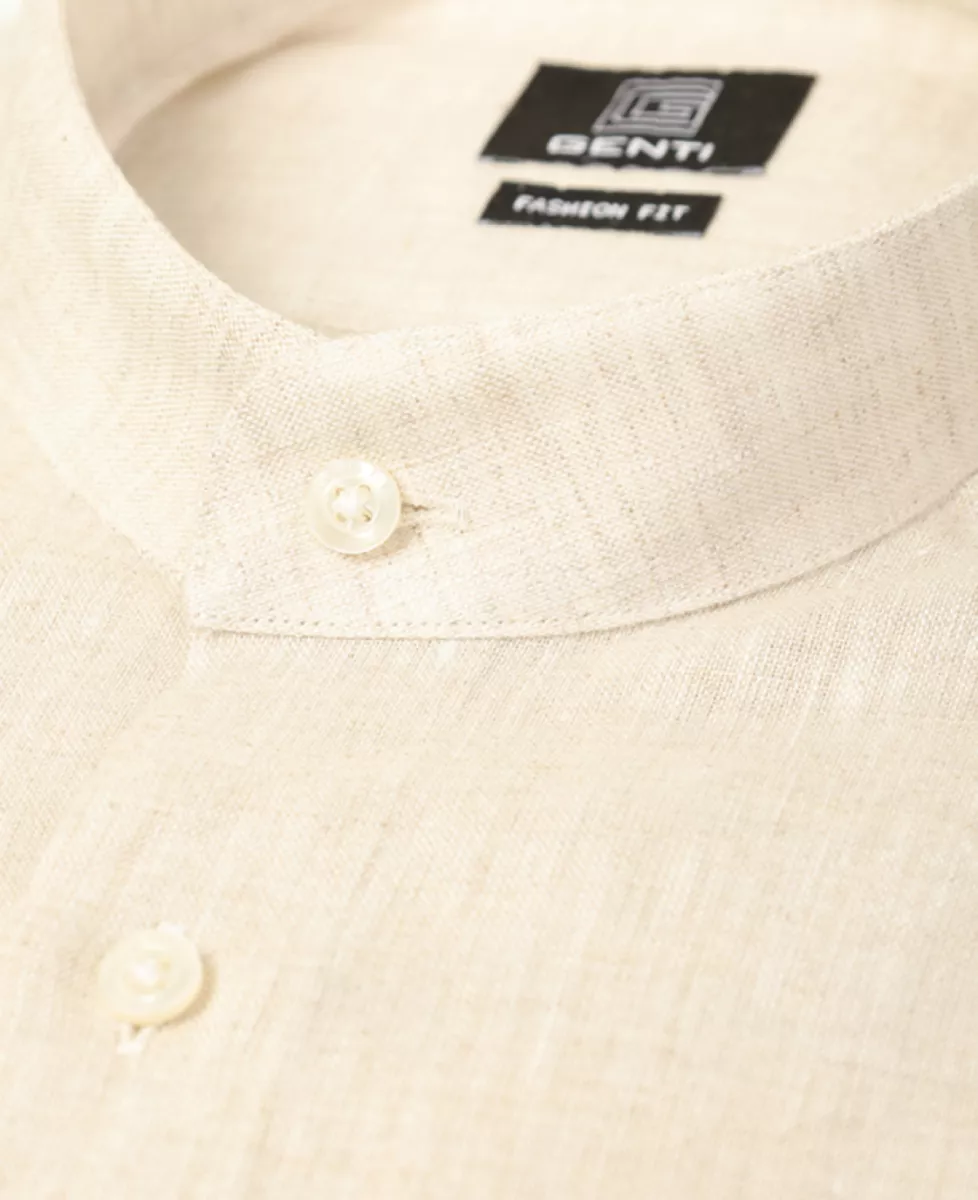Genti Shirt linnen b - Beige 4 Genti Genti Shirt linnen b - Beige