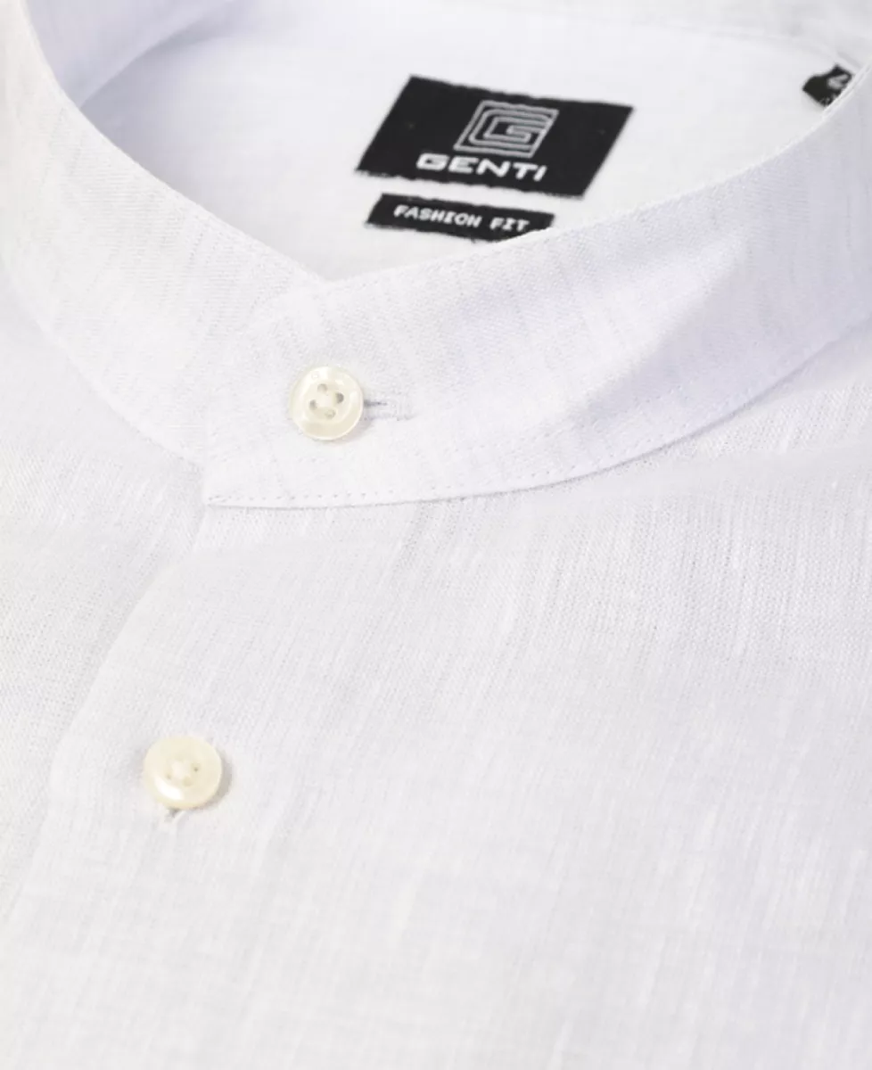 Genti Shirt linnen b - Lichtgrijs 4 Genti Genti Shirt linnen b - Lichtgrijs