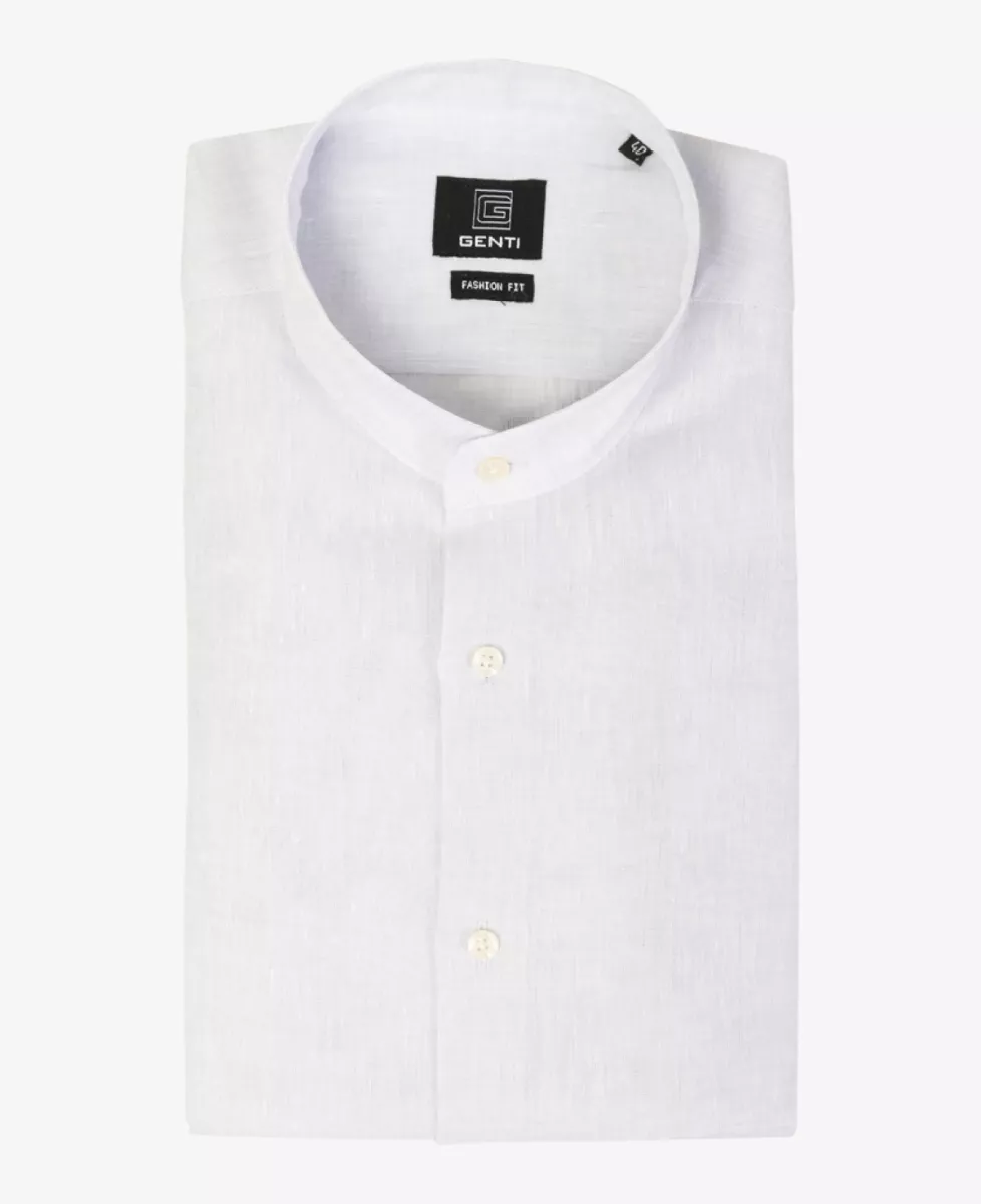 Genti Shirt linnen b - Lichtgrijs 1 Genti Genti Shirt linnen b - Lichtgrijs