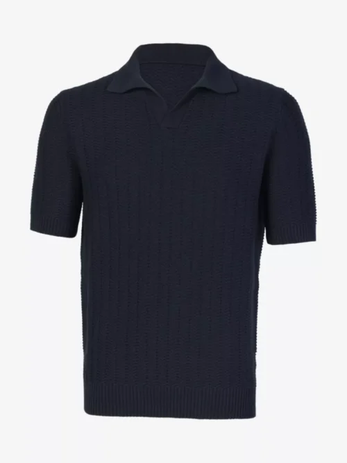 Gran Sasso Gran Sasso Polo Gebreid - Navy