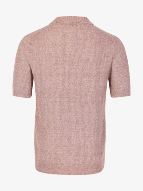 Gran Sasso Gran Sasso Polo Gebreid Linnen - Middelrood