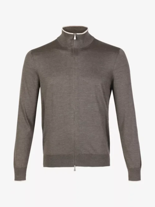 Gran Sasso Gran Sasso Vest Gebreid - Taupe