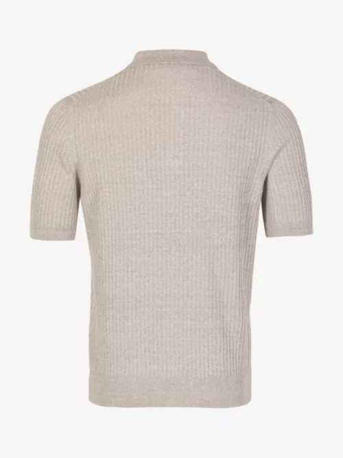 Gran Sasso Gran Sasso Polo Gebreid Linnen - Taupe