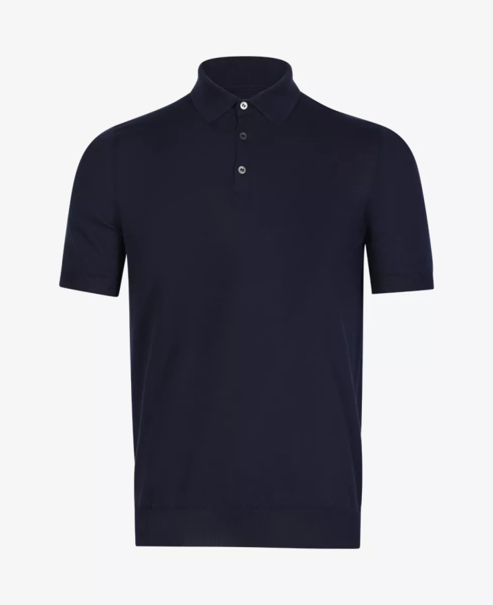 Gran Sasso Polo vhals - Navy 1 Gran Sasso Gran Sasso Polo vhals - Navy