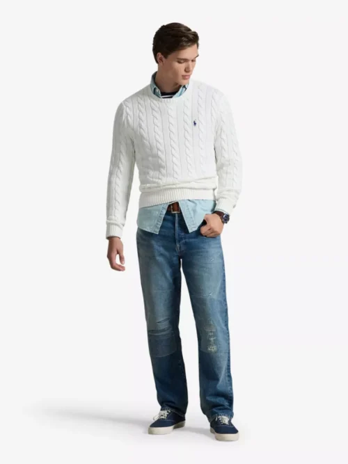 Ralph Lauren Ralph Lauren Kabeltrui - Wit