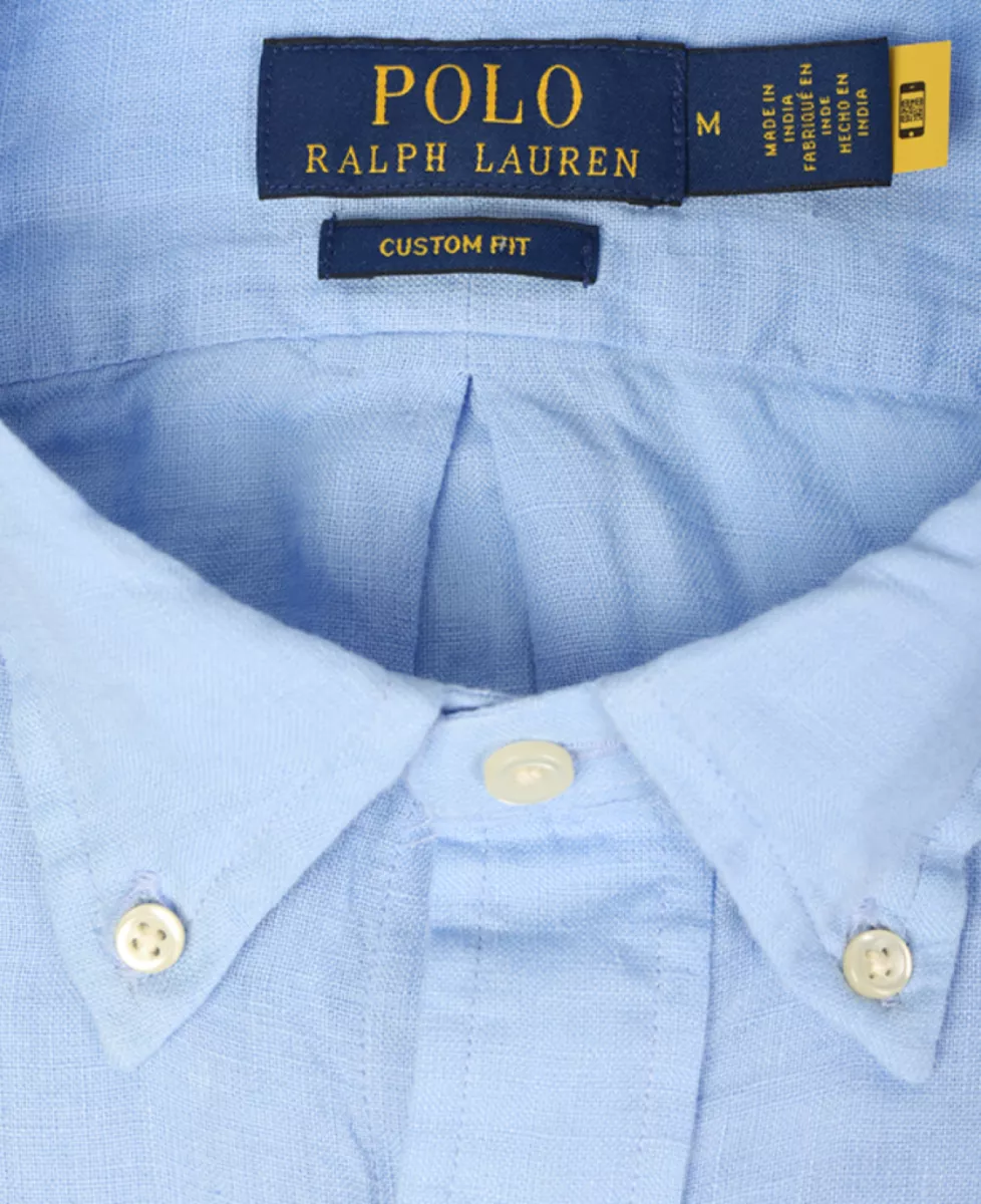 Ralph Lauren Shirt Linnen - Lichtblauw 3 Ralph Lauren Ralph Lauren Shirt Linnen - Lichtblauw