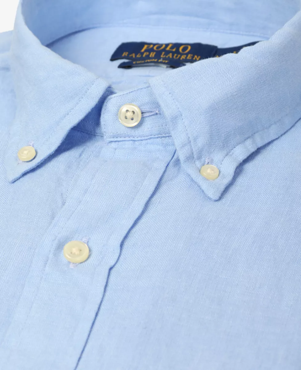 Ralph Lauren Shirt Linnen - Lichtblauw 4 Ralph Lauren Ralph Lauren Shirt Linnen - Lichtblauw