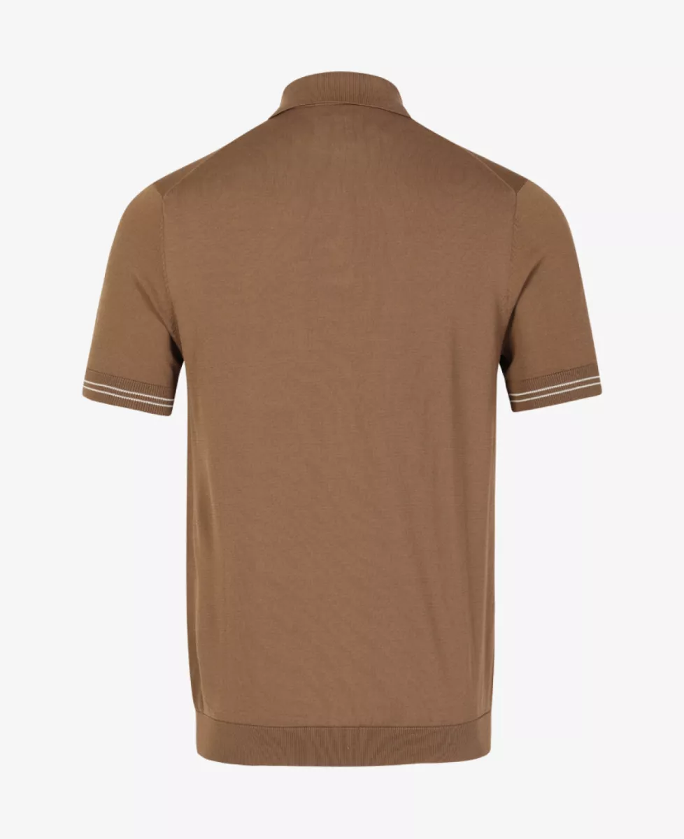 Seven Dials Polo Gebreid - Middelbruin 2 Seven Dials Seven Dials Polo Gebreid - Middelbruin