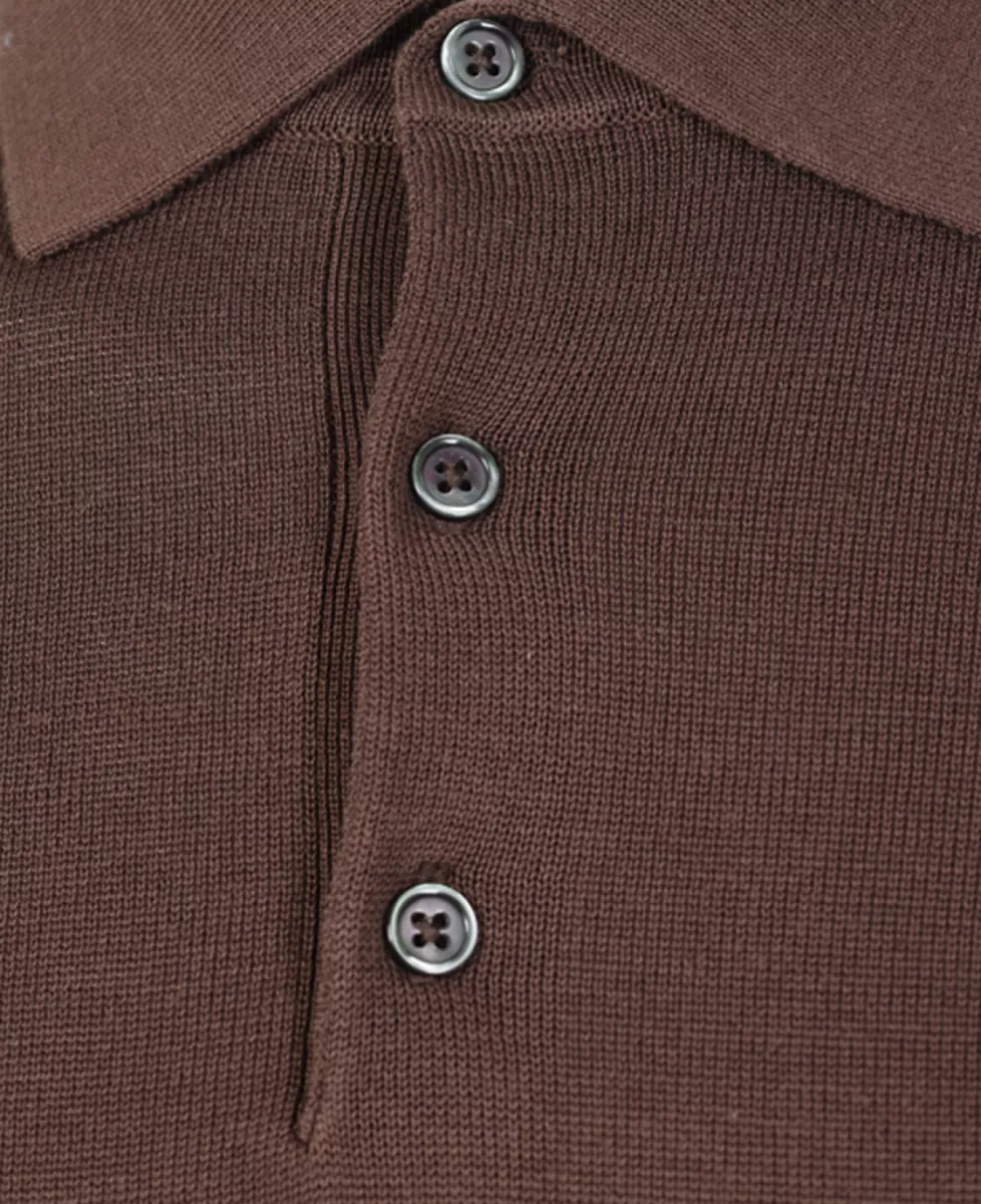 Seven Dials Polo - Donkerbruin 3 Seven Dials Seven Dials Polo - Donkerbruin