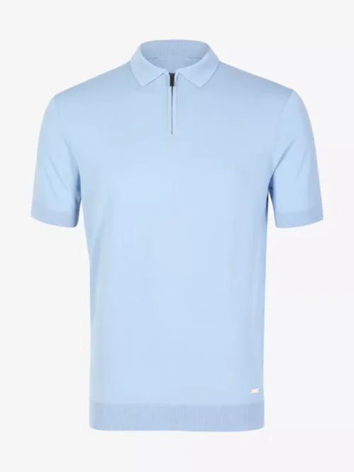 Seven Dials Seven Dials Polo Gebreid - Lichtblauw