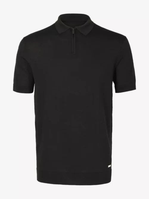 Seven Dials Seven Dials Polo Gebreid - Zwart