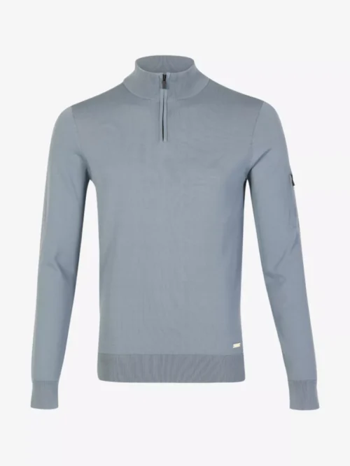 Seven Dials Seven Dials Trui Halfzip - Middelblauw