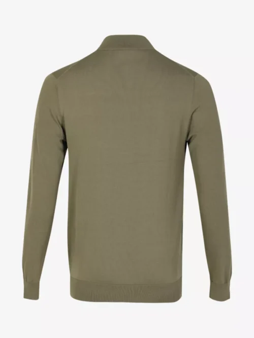 Seven Dials Seven Dials Trui Halfzip - Olive Washed