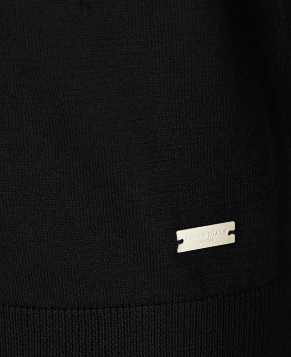 Seven Dials Trui Halfzip - Zwart 4 Seven Dials Seven Dials Trui Halfzip - Zwart