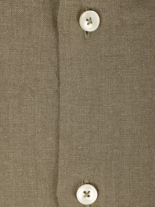 Xacus Xacus Linnen shirt short fit - Bruin