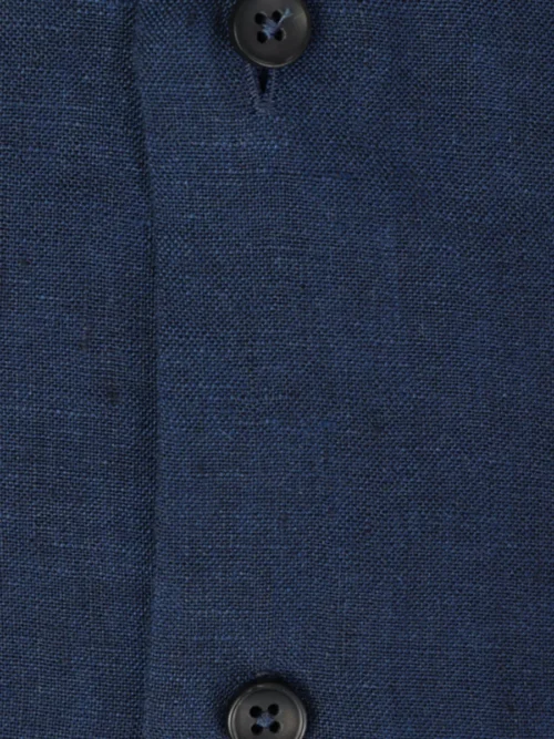 Xacus Xacus Linnen shirt short fit - Donkerblauw