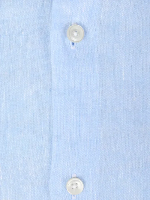 Xacus Xacus Linnen shirt short fit - Lichtblauw