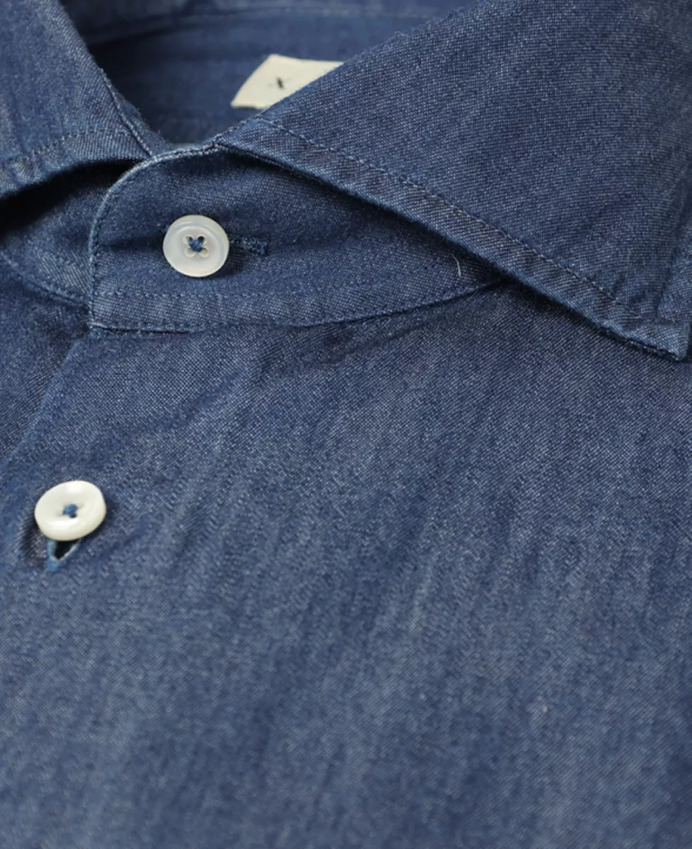 Xacus Jeans shirt - Denimblauw 4 Xacus Xacus Jeans shirt - Denimblauw