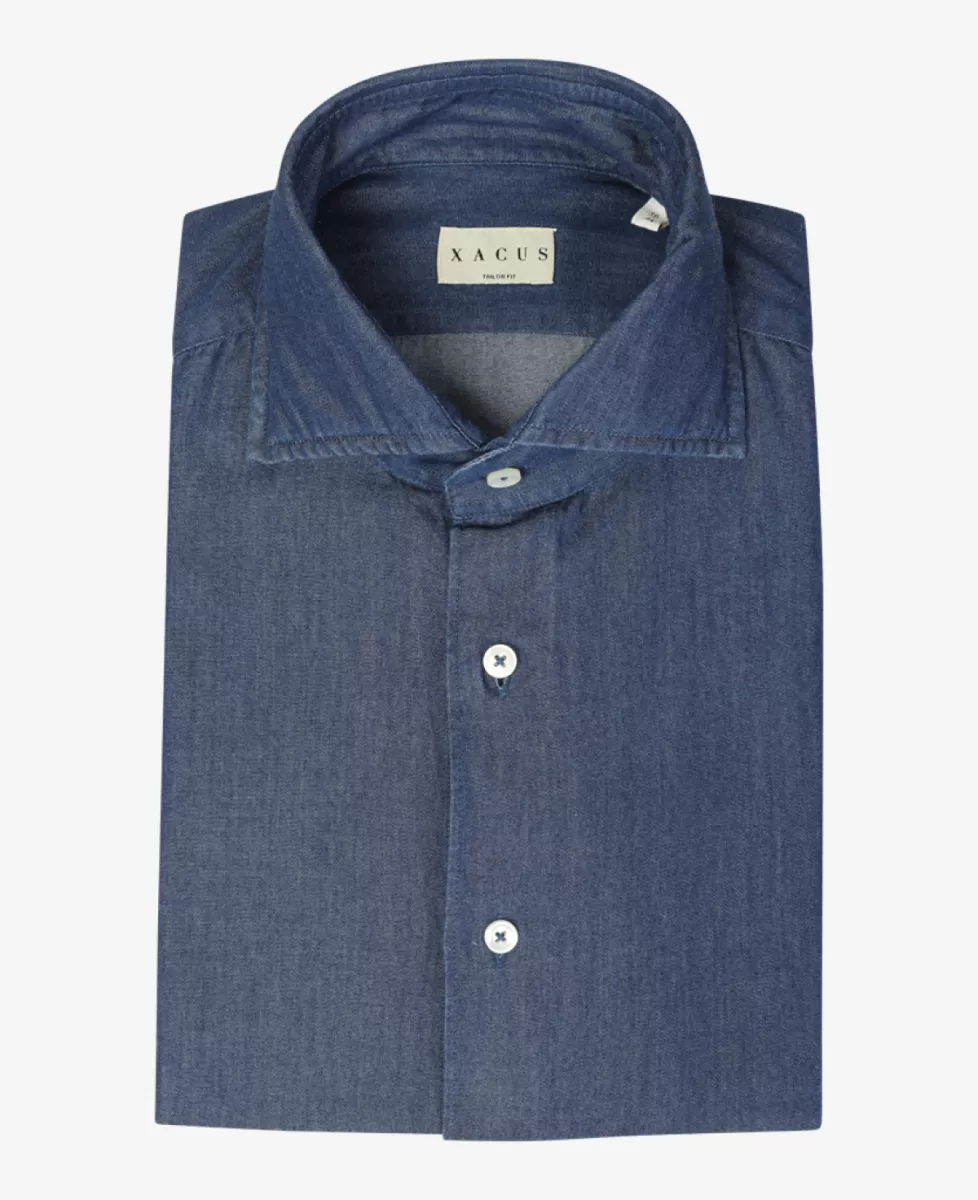 Xacus Jeans shirt - Denimblauw 1 Xacus Xacus Jeans shirt - Denimblauw
