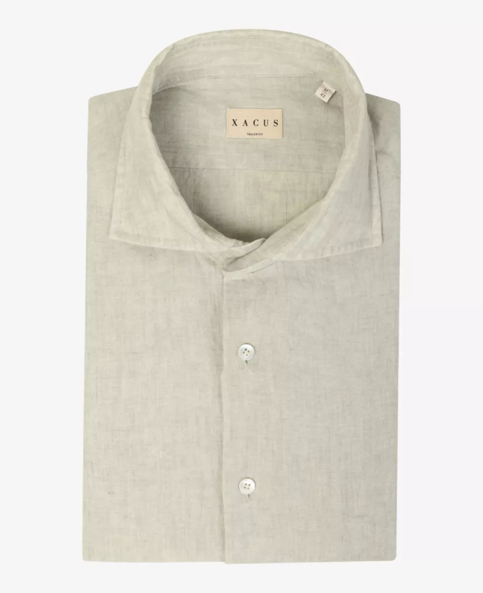 Xacus Shirt linnen - Lichtgroen 1 Xacus Xacus Shirt linnen - Lichtgroen