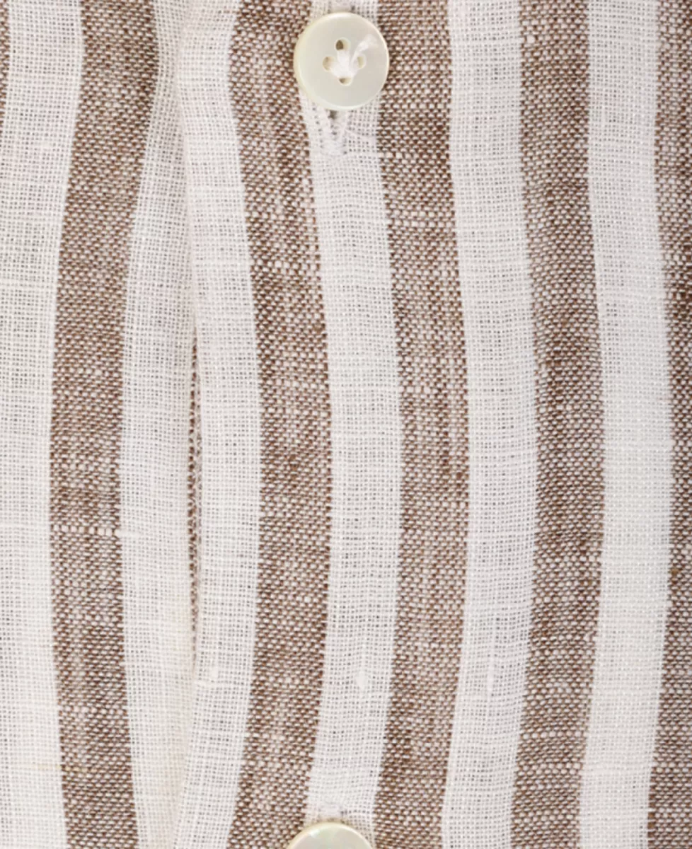 Xacus Shirt linnen - Bruin 2 Xacus Xacus Shirt linnen - Bruin