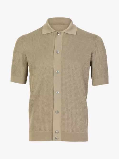 Filippo De Laurentiis Filippo De Laurentiis Doorknoop polo - Taupe
