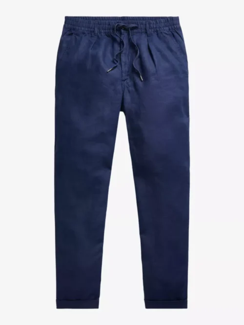 Ralph Lauren Ralph Lauren Broek Drawstring Linnen - Donkerblauw