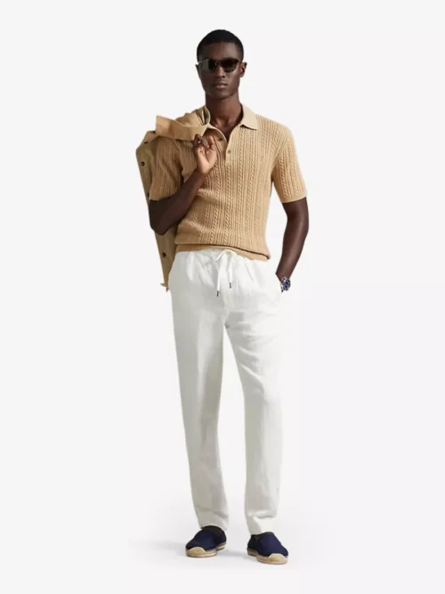 Ralph Lauren Ralph Lauren Broek Drawstring Linnen - Wit