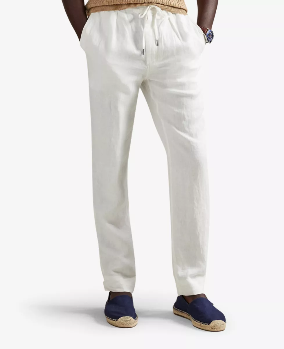 Ralph Lauren Broek Drawstring Linnen - Wit 3 Ralph Lauren Ralph Lauren Broek Drawstring Linnen - Wit