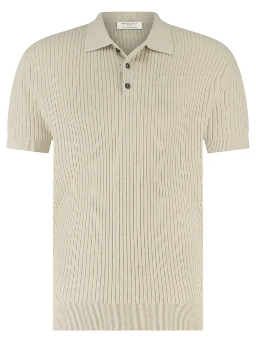 Seven Dials Seven Dials Polo gebreid - Beige