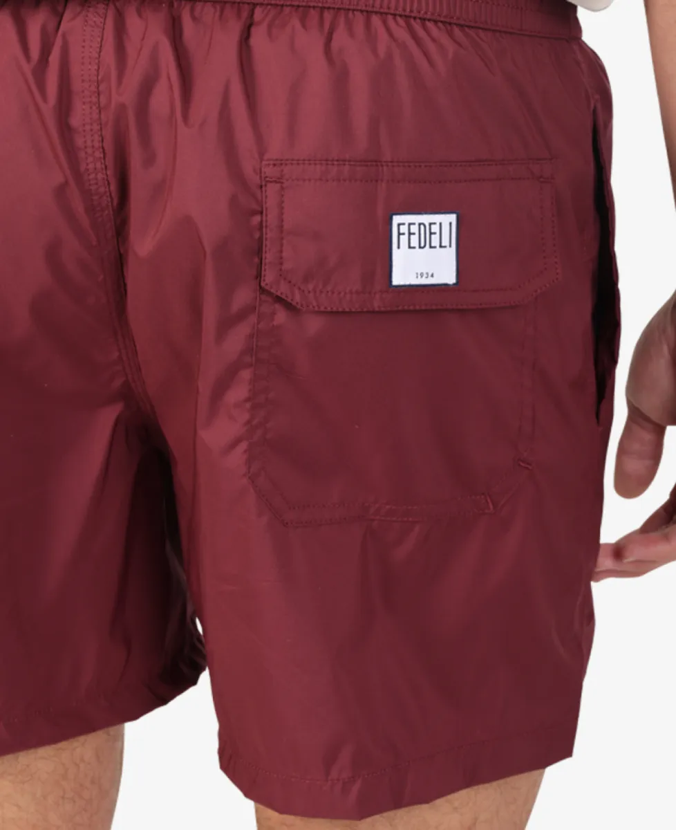 Fedeli Swimshort - Burgundy 3 Fedeli Fedeli Swimshort - Burgundy