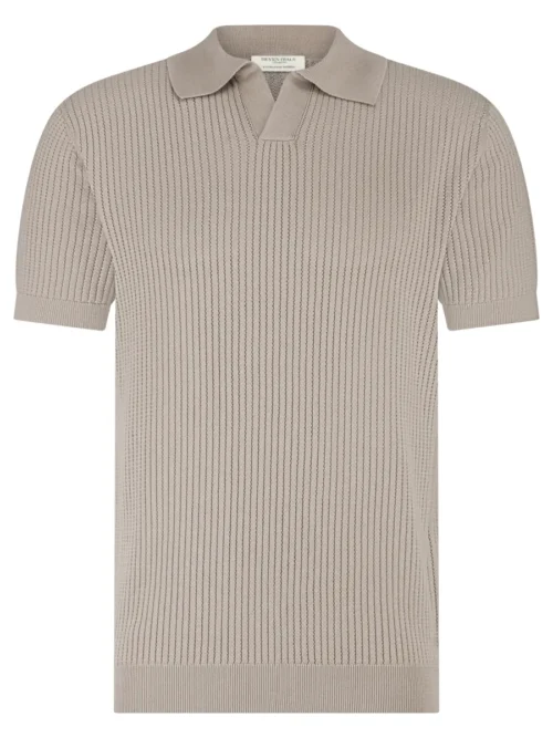 Seven Dials Seven Dials Polo Gebreid - Beige