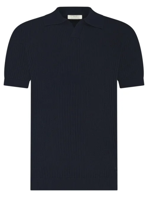 Seven Dials Seven Dials Polo Gebreid - Navy