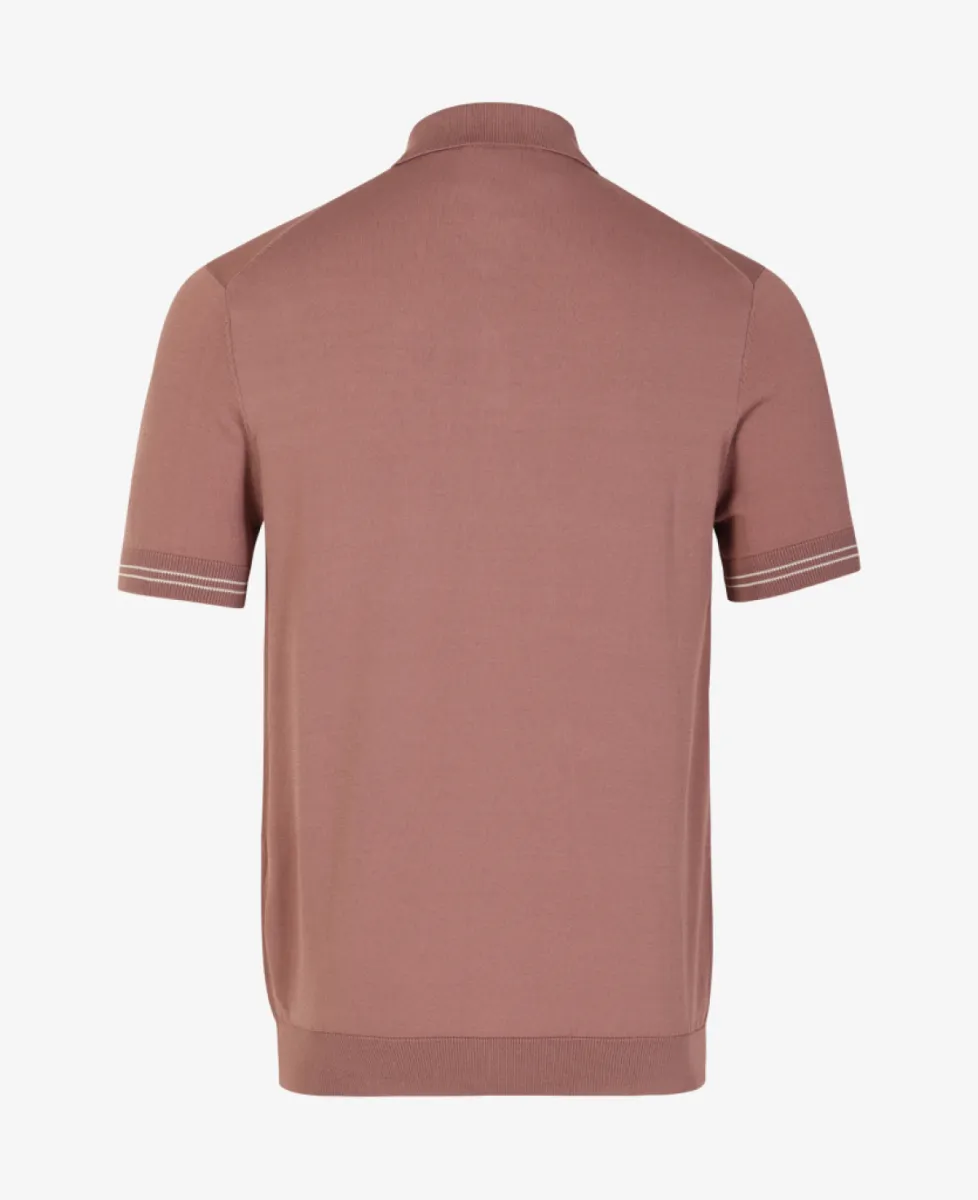 Seven Dials Polo Gebreid - Aubergine 6 Seven Dials Seven Dials Polo Gebreid - Aubergine