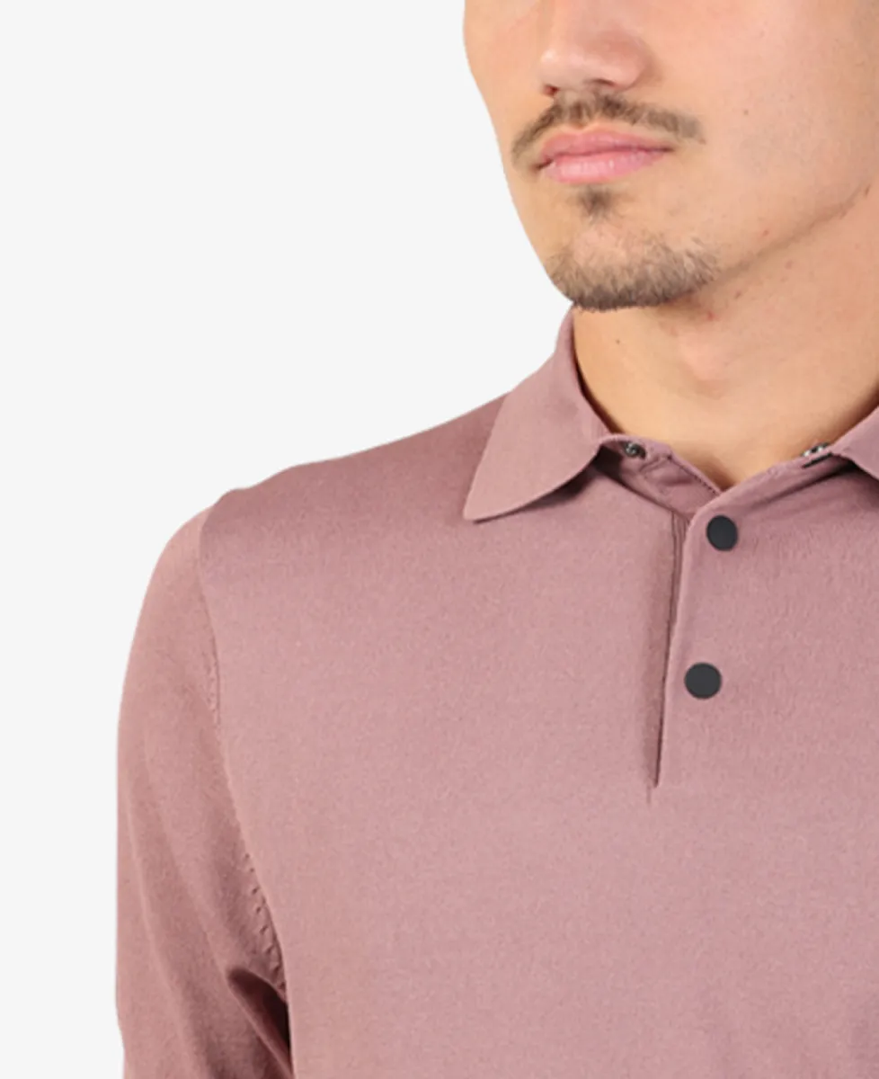 Seven Dials Polo Gebreid - Aubergine 7 Seven Dials Seven Dials Polo Gebreid - Aubergine