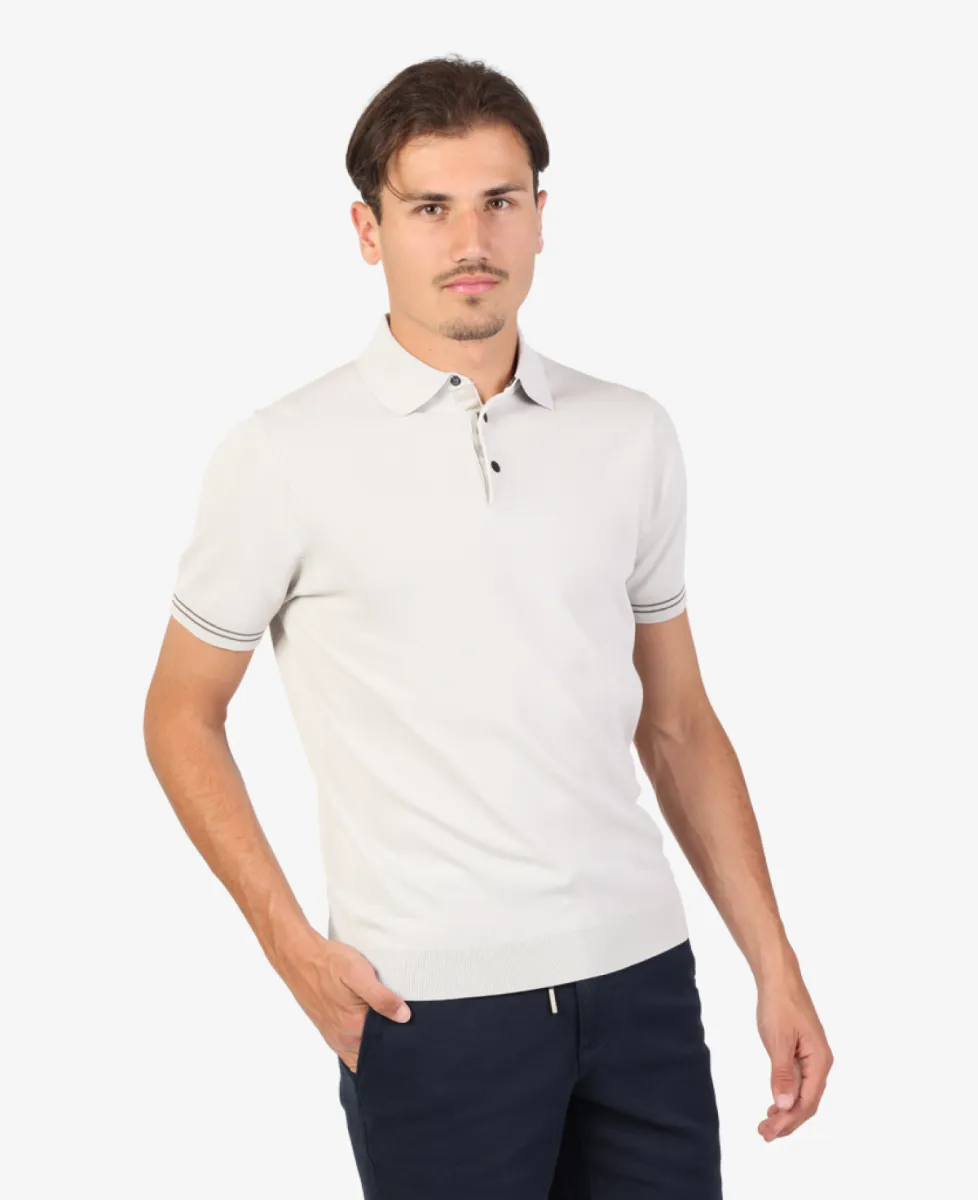Seven Dials Polo Gebreid - Ecru 3 Seven Dials Seven Dials Polo Gebreid - Ecru