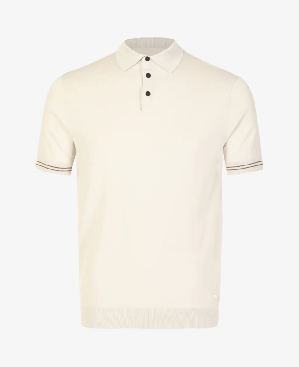 Seven Dials Polo Gebreid - Ecru 1 Seven Dials Seven Dials Polo Gebreid - Ecru