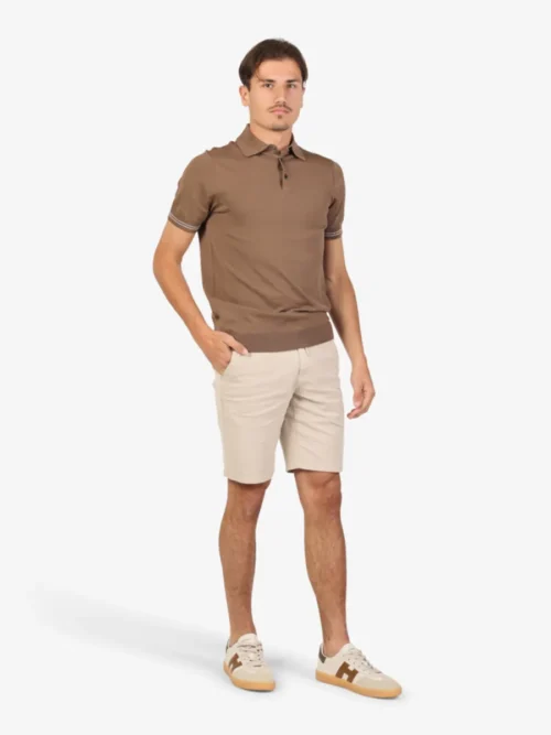 Seven Dials Seven Dials Polo Gebreid - Middelbruin